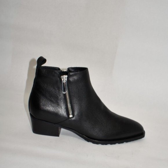 New! Aquatalia Fantina Weatherproof Bootie Black Leather Size 8.5 DD357 - Picture 2 of 7